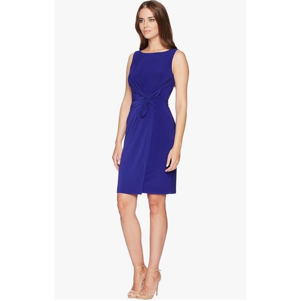 Vintage Lauren Ralph Lauren Blue Wrap Dress Womens Size 2P